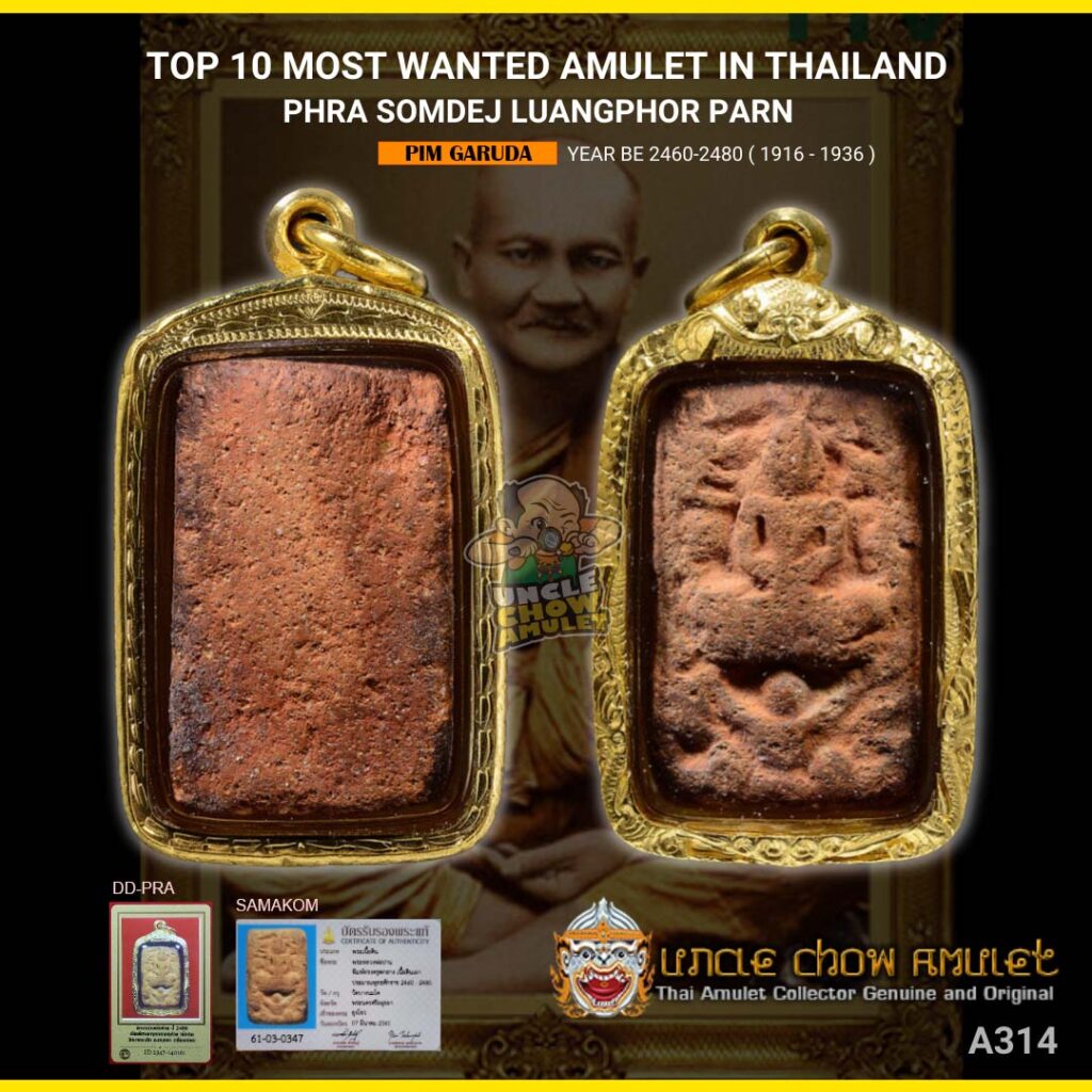 Somdej LP Parn Wat Bangnomkho pim garuda and hanuman