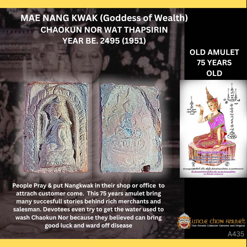 amulet MAE NANGKWAK (Goddess of Wealth) blessed by Chaokun Nor