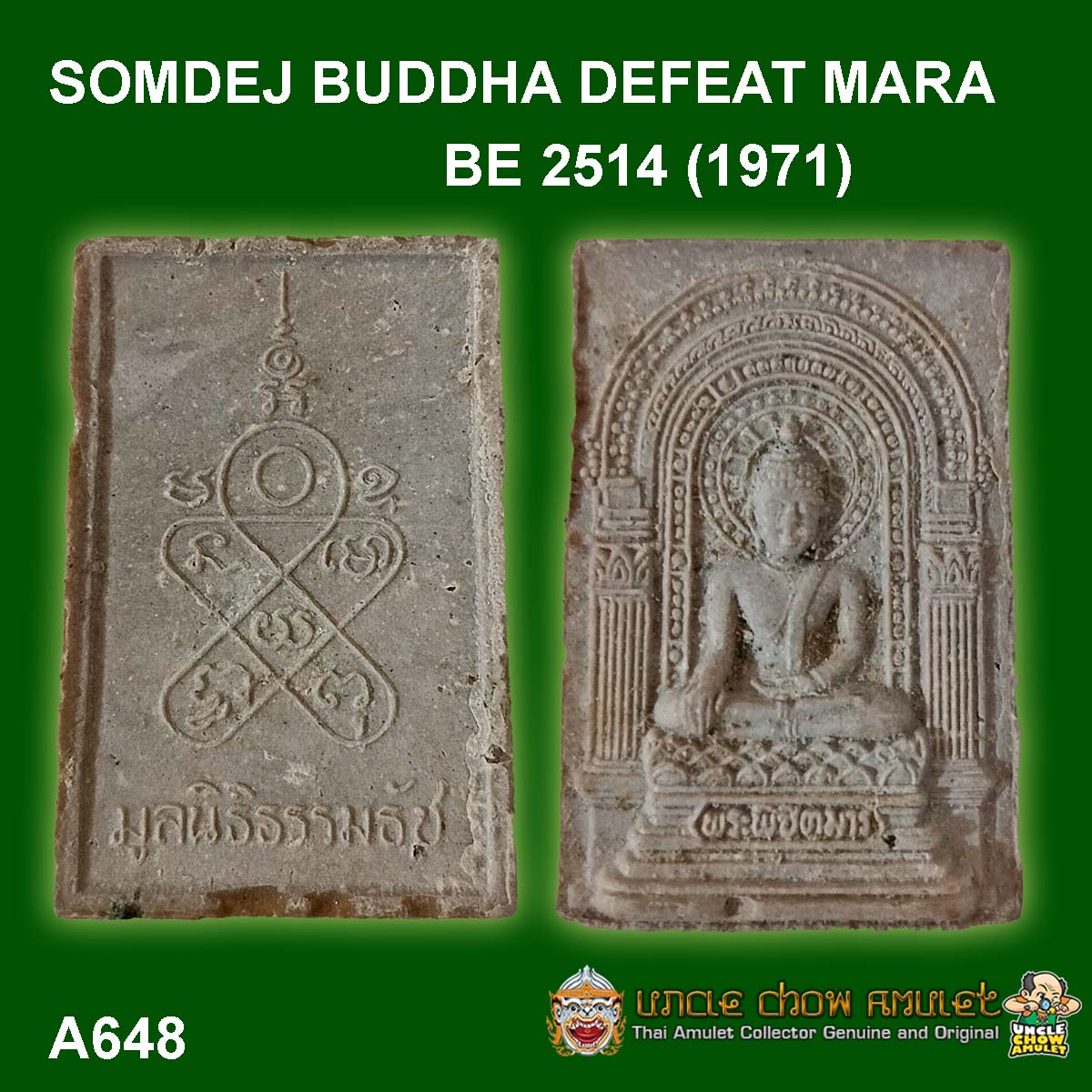 buddha defeat mara amulet somdej